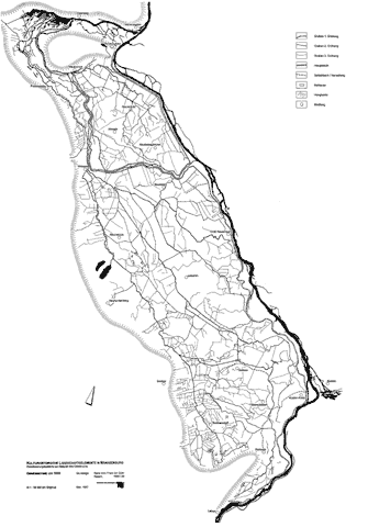 Gewässernetz um 1830.